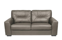 HOME Aston Large Leather Sofa - Grey